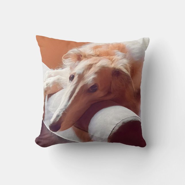 Cojín Decorativo Amor dulce Borzoi Pillow (Anverso)