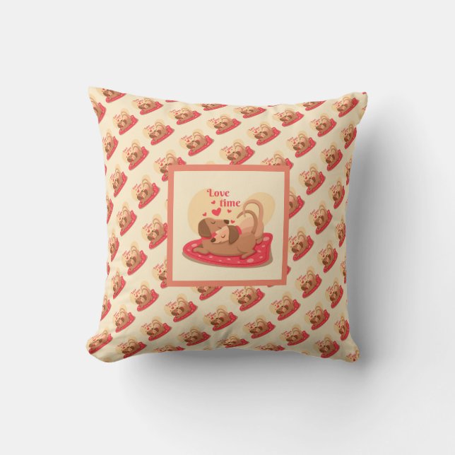 Cojín Decorativo Amor Elegante Moderno Popular Mejor Corazón (Anverso)