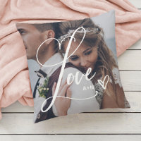 Amor en letra elegante | Dos fotos con corazón