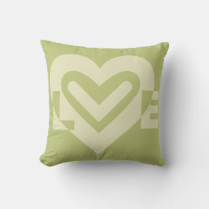 Cojín Decorativo Amor en verde sabio