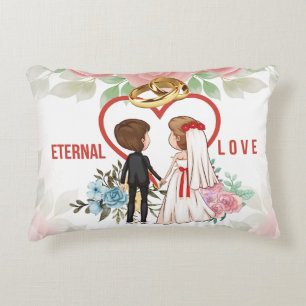 Cojín Decorativo Amor Eterno Salve la fecha Boda Personalizado
