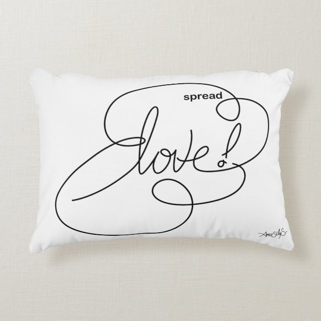 Cojín Decorativo AMOR extendido - CloudS en negrita (Anverso)