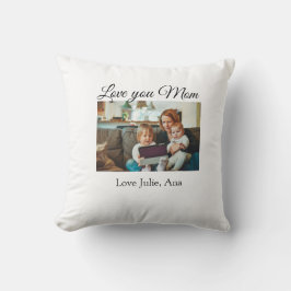 Cojín Decorativo amor mamá Día de la Madre añadir nombre de foto si