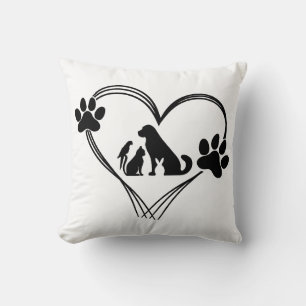 Cojín Decorativo Amor Mascotas patas 