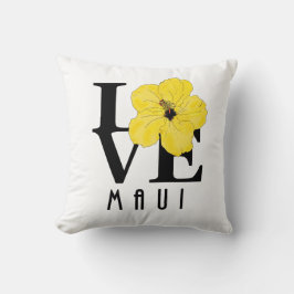 Cojín Decorativo AMOR Maui Amarillo Hibiscus