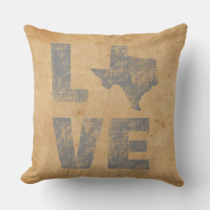 Cojín Decorativo Amor Patriótico Rústico Texas