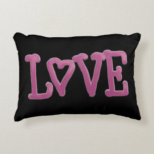 Cojín Decorativo AMOR Pintado Lettering Magenta