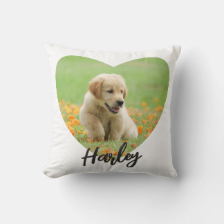 Cojín Decorativo Amor por Animales Perro Mascota Foto Corazón Simpl