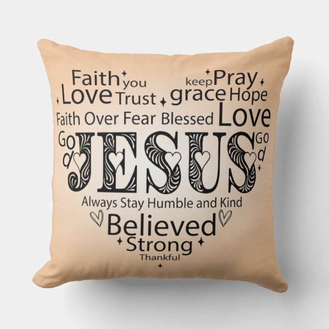 Cojín Decorativo Amor por Jesús (Anverso)