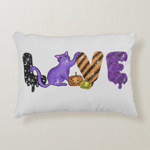 Cojín Decorativo Amor por un gato lindo para Halloween