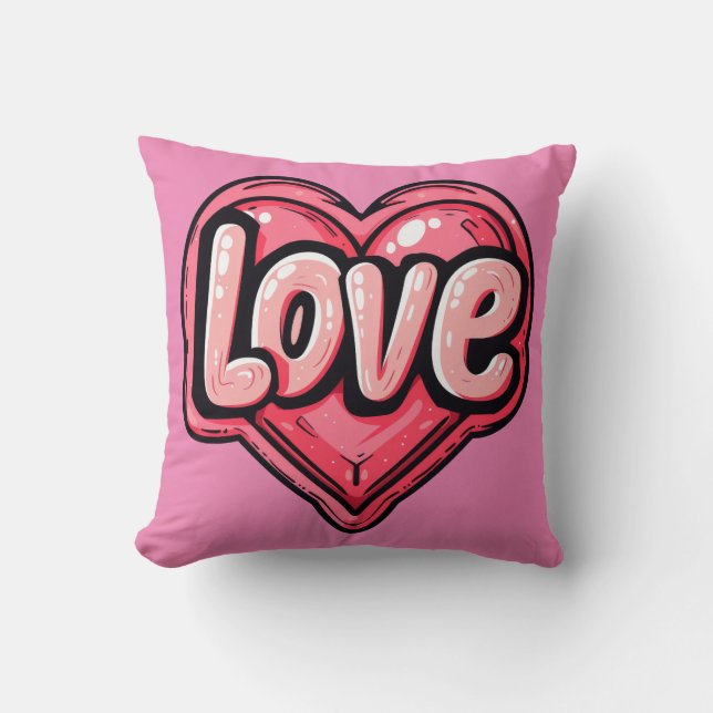 Cojín Decorativo Amor rosa (Anverso)