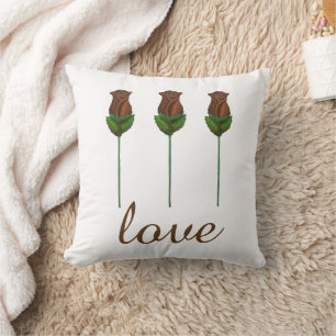 Cojín Decorativo AMOR Rosas de chocolate El día de San Valentín Flo