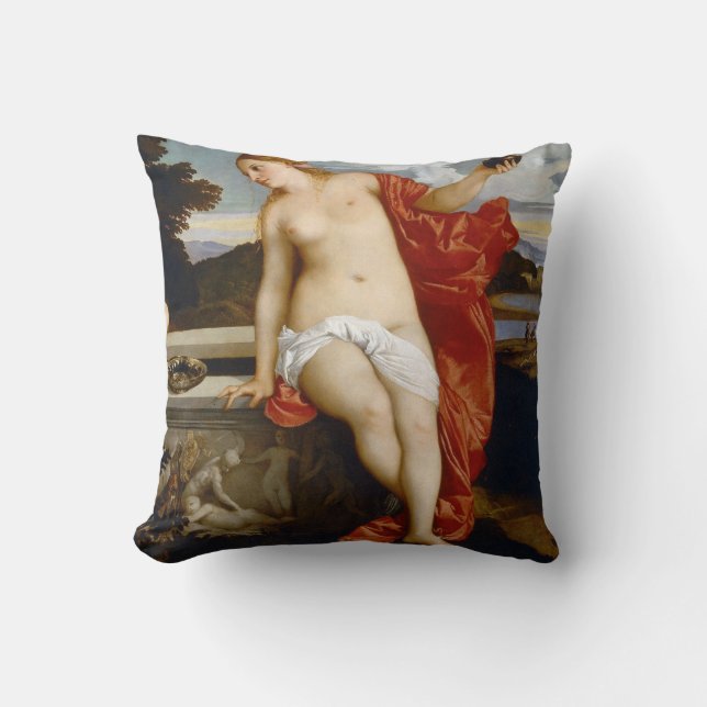Cojín Decorativo Amor sagrado y profano, Tiziano Vecelli, 1515 (Anverso)