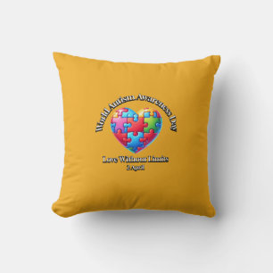 Cojín Decorativo Amor Sin Límites. Día Mundial de Conciencia sobre 