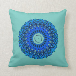 Cojín Decorativo Amor Turquesa Aquellos Mandala Blues Plaza Pillow