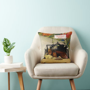 Cojín Decorativo Amor Vintage, Camino Cerrado Proceda Bajo Su Propi