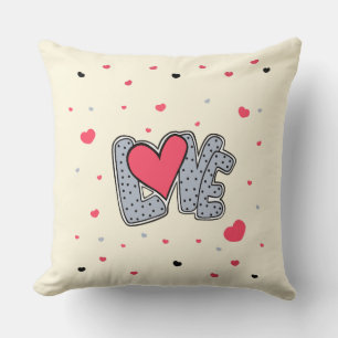 Cojín Decorativo Amor y corazones