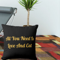 Amor Y Gato Personalizado Cita Cuta Oro Negro