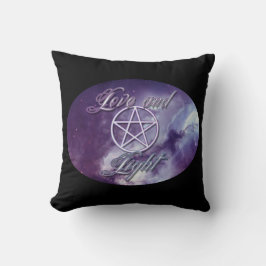 Cojín Decorativo Amor y luz con pentáculo