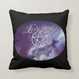 Cojín Decorativo Amor y luz con pentáculo