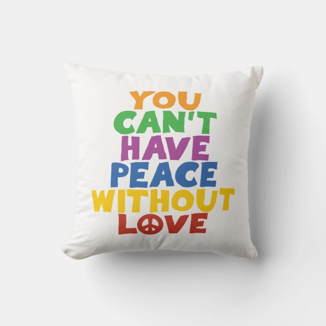 Cojín Decorativo Amor y paz (Anverso)