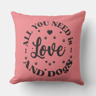 Cojín Decorativo "Amor y perros" Tema