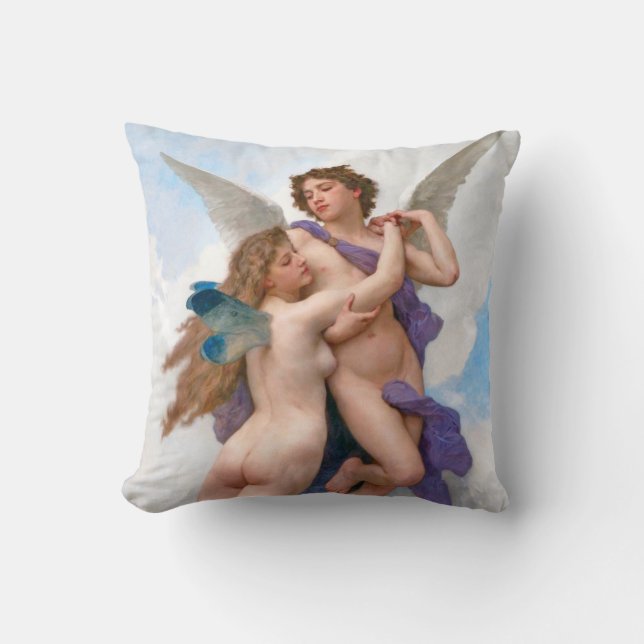 Cojín Decorativo Amor y Psique, Bouguereau (Anverso)