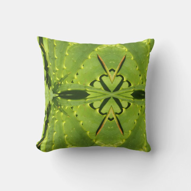 Cojín Decorativo Amortiguador abstracto del cactus (Anverso)