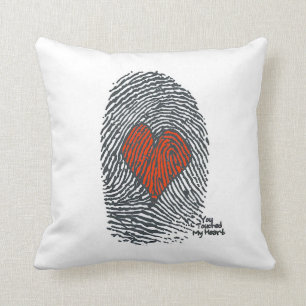 Cojín Decorativo amortiguador/almohada de la huella dactilar del
