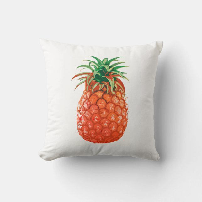 Cojín Decorativo Amortiguador anaranjado de la piña (Anverso)