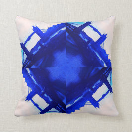Cojín Decorativo Amortiguador azul abstracto moderno del puente de