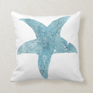 Cojín Decorativo Amortiguador azul de las estrellas de mar