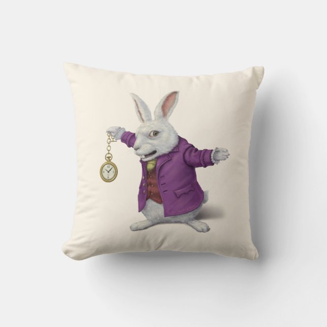 Cojín Decorativo Amortiguador blanco del conejo (Anverso)