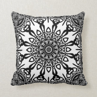 Cojín Decorativo Amortiguador blanco negro tribal del modelo de