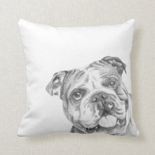 Cojín Decorativo Amortiguador británico lindo del bulldog por la