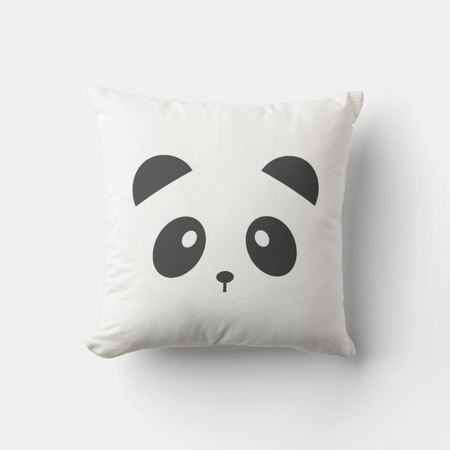 Cojín Decorativo Amortiguador de la cara de la panda (Anverso)