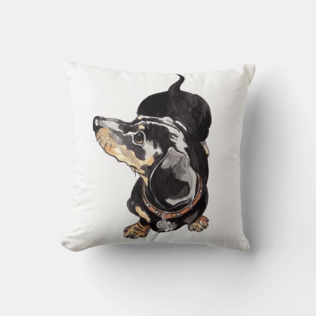 Cojín Decorativo Amortiguador del Dachshund (Anverso)