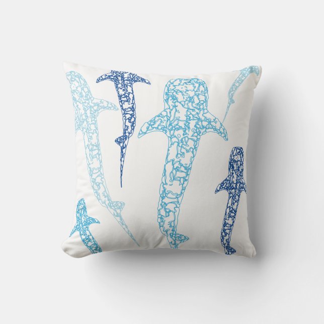 Cojín Decorativo Amortiguador del tiburón de ballena (Anverso)