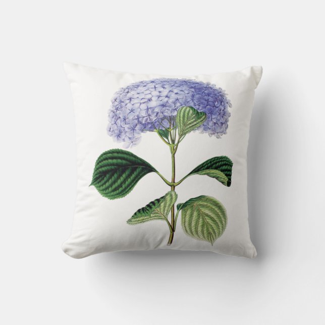 Cojín Decorativo Amortiguador floral del Hydrangea (Anverso)