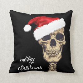 Cojín Decorativo Amortiguador gótico del navidad del cráneo