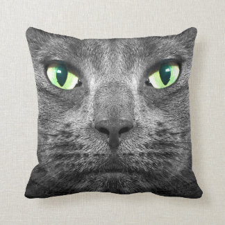 Cojín Decorativo Amortiguador gris ultrarreal del gato de George