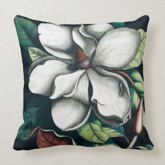 Cojín Decorativo Amortiguador negro de la magnolia