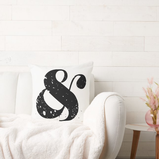 Cojín Decorativo Ampersand negro (Sofá)