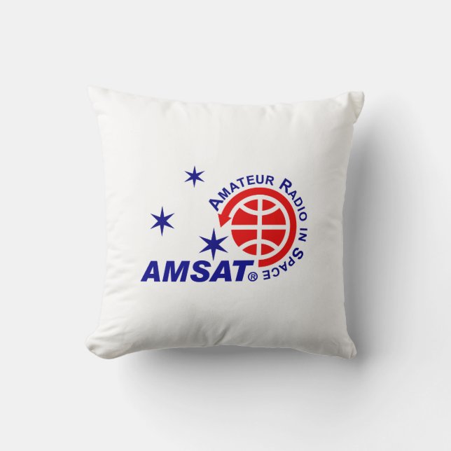 Cojín decorativo AMSAT (Anverso)