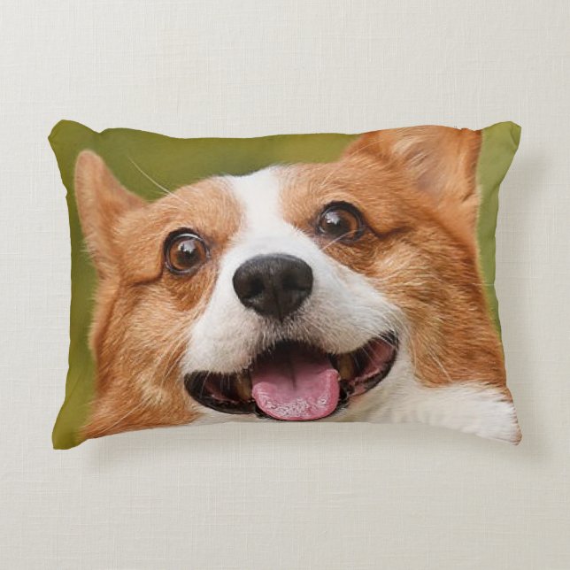 Cojín Decorativo Añadir foto de perro personalizada (Anverso)