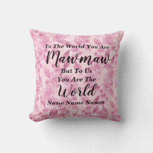 Cojín Decorativo Añadir Nombres Al Mundo En El Que Eres Abuela Mawm