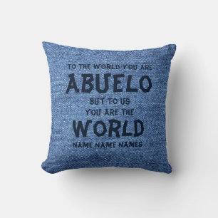 Cojín Decorativo Añadir Nombres Al Mundo Que Eres Abuelo