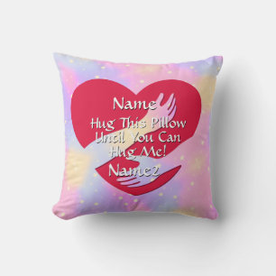 Cojín Decorativo Añadir nombres Cambiar todo el corazón del texto a