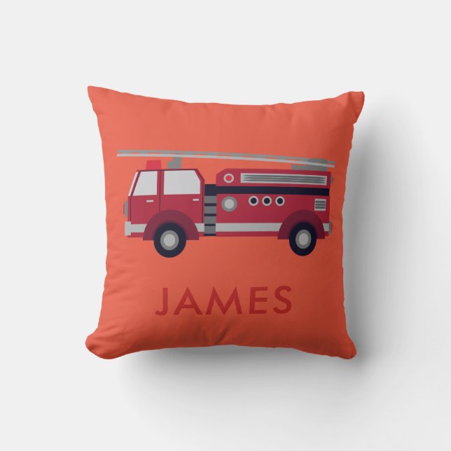 Cojín Decorativo Añadir su nombre Cushiro personalizado del camión  (Anverso)