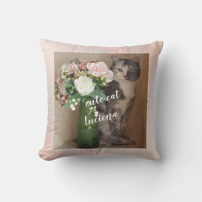 Cojín Decorativo Añadir tu foto, personalizada (Anverso)